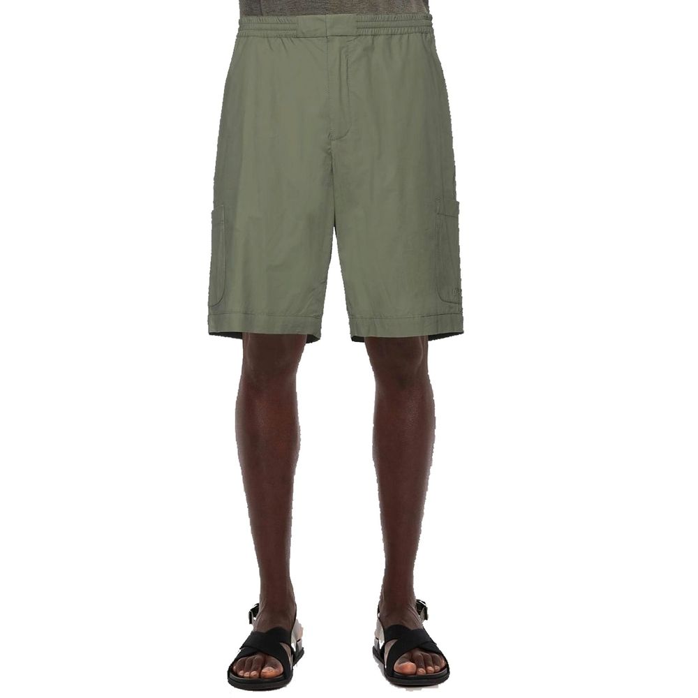 Ambush Green Cotton Bermuda Shorts