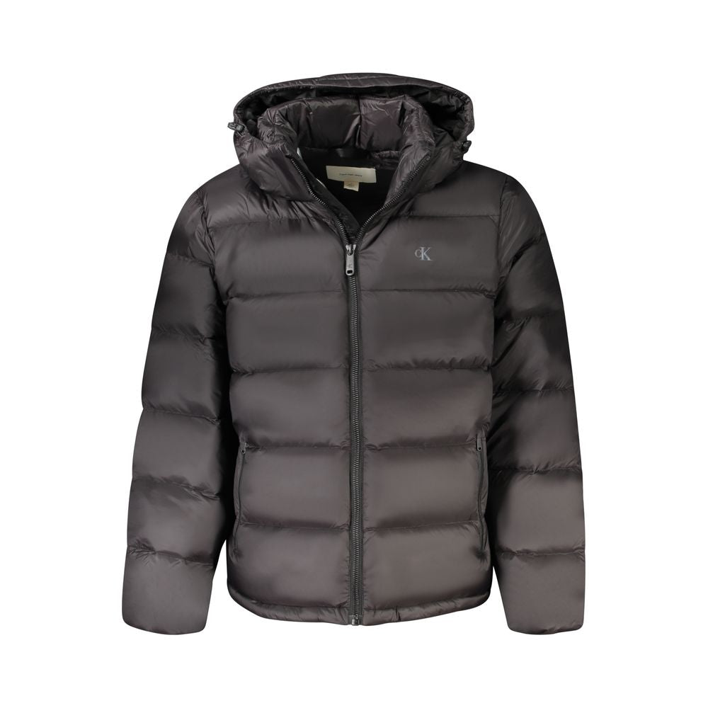 Schwarze Polyamid-Herrenjacke