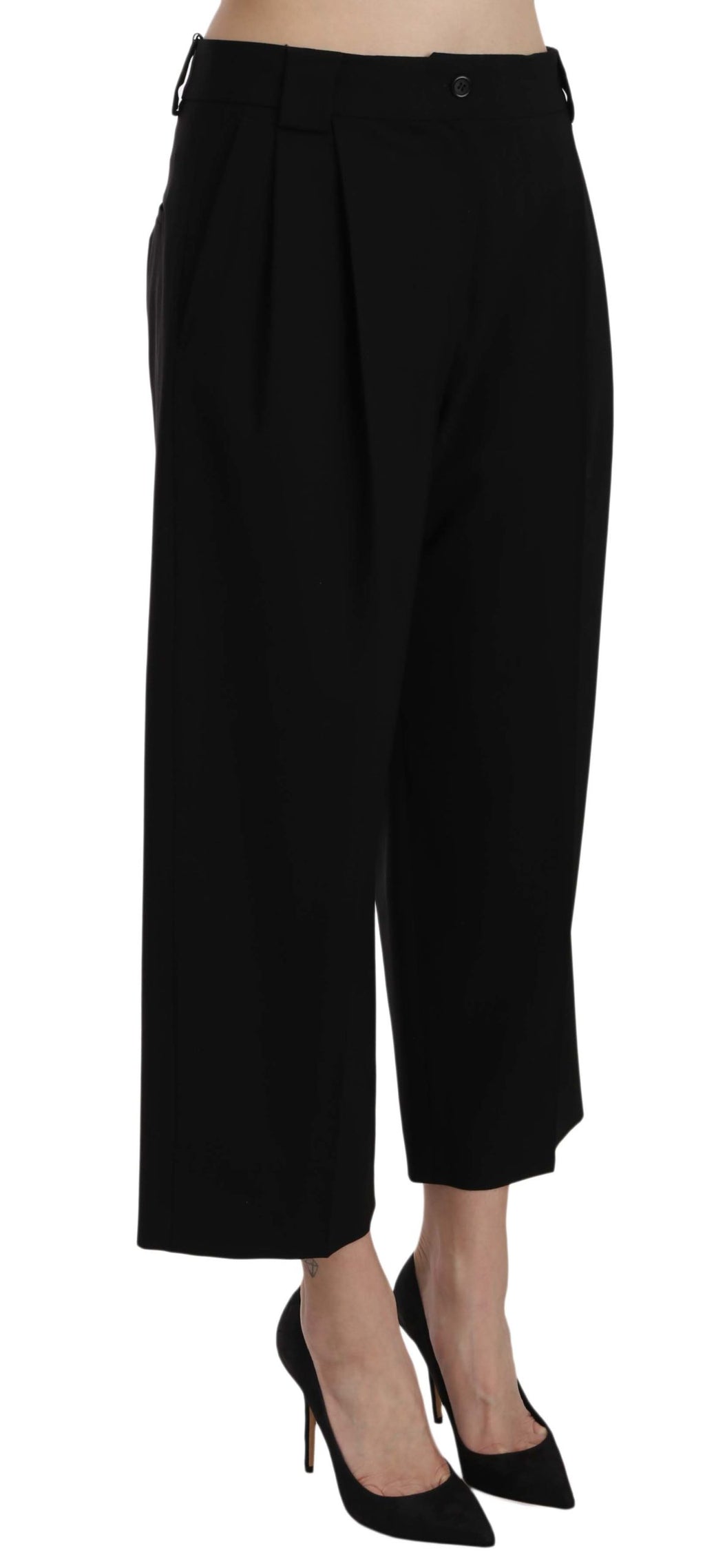 Schwarze bedruckte Hose