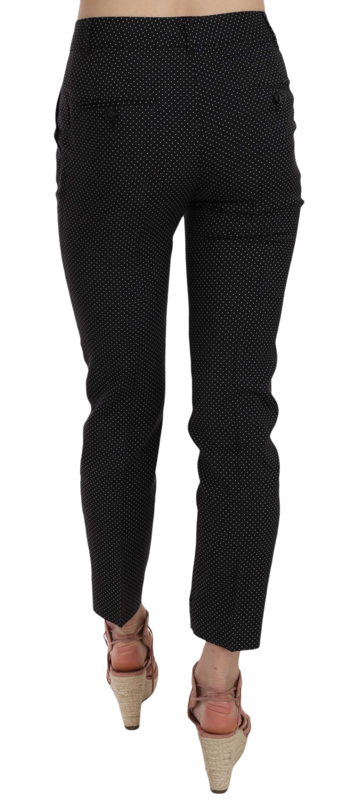 Schmale Caprihose mit Polka Dots
