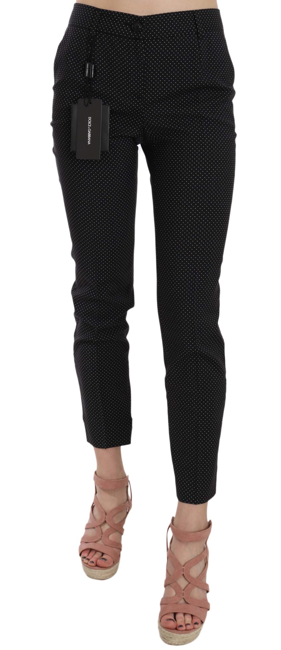 Schmale Caprihose mit Polka Dots