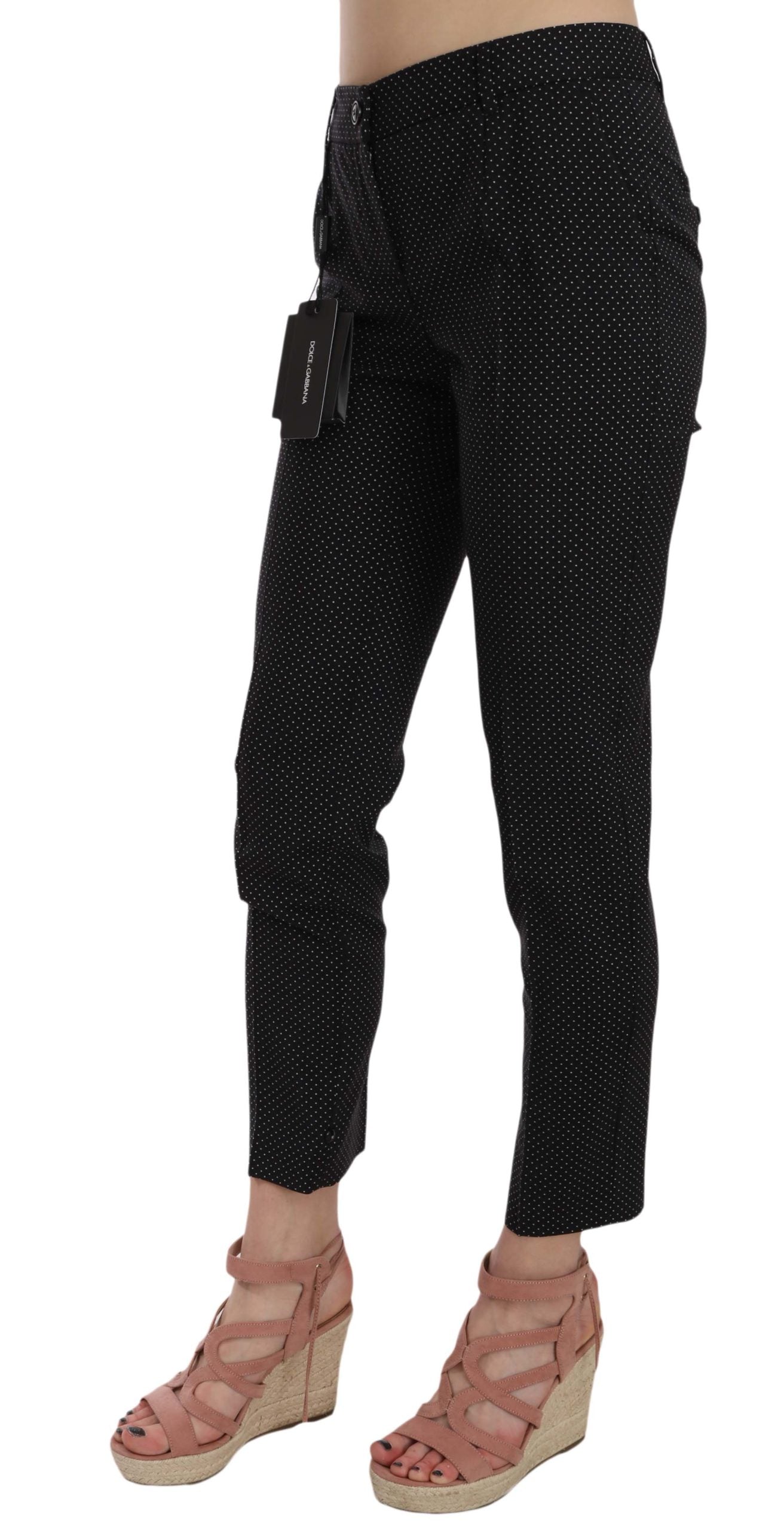 Schmale Caprihose mit Polka Dots