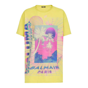 Balmain Yellow Cotton T-Shirt
