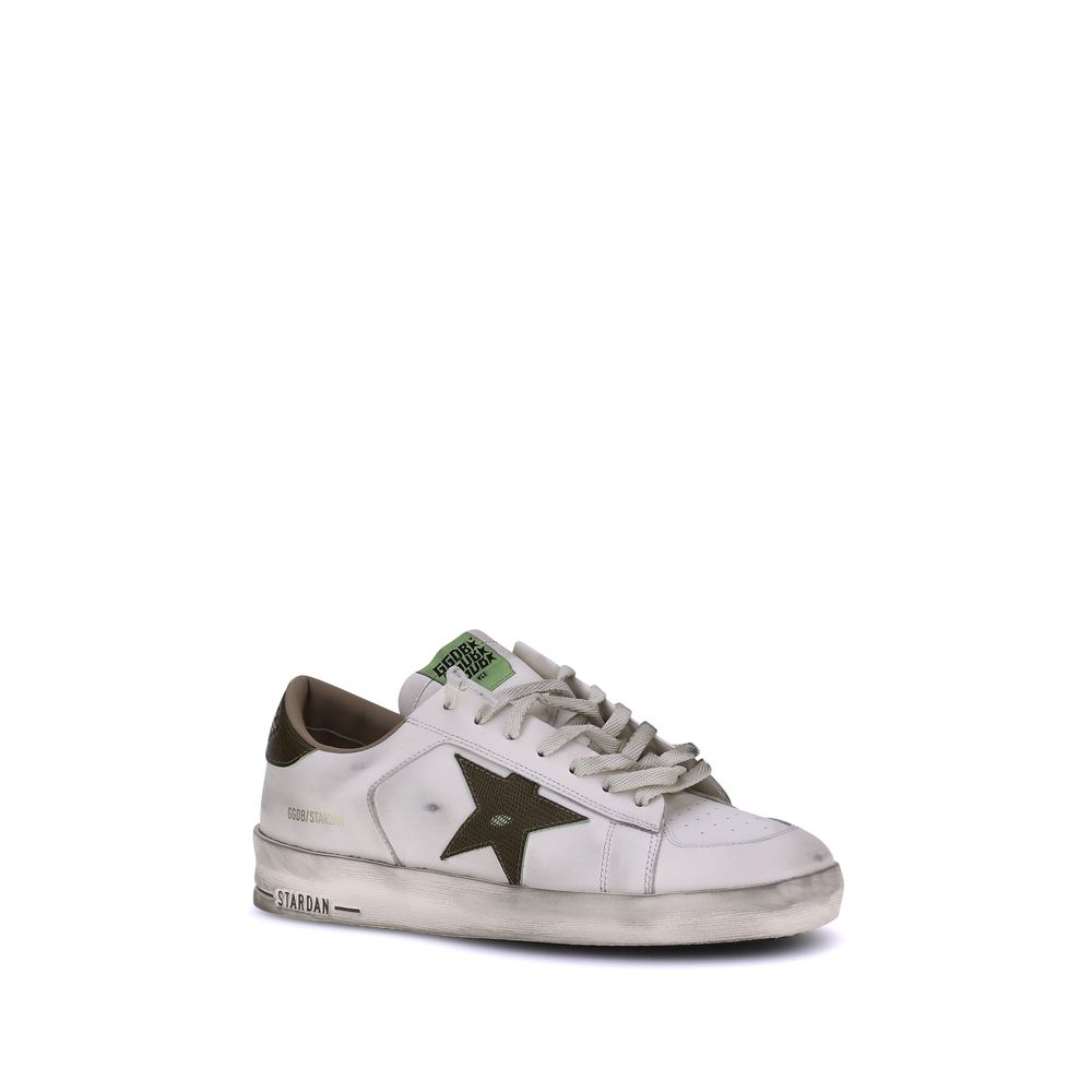 Golden Goose White Calf Leather Bos Taurus Low Top Sneakers