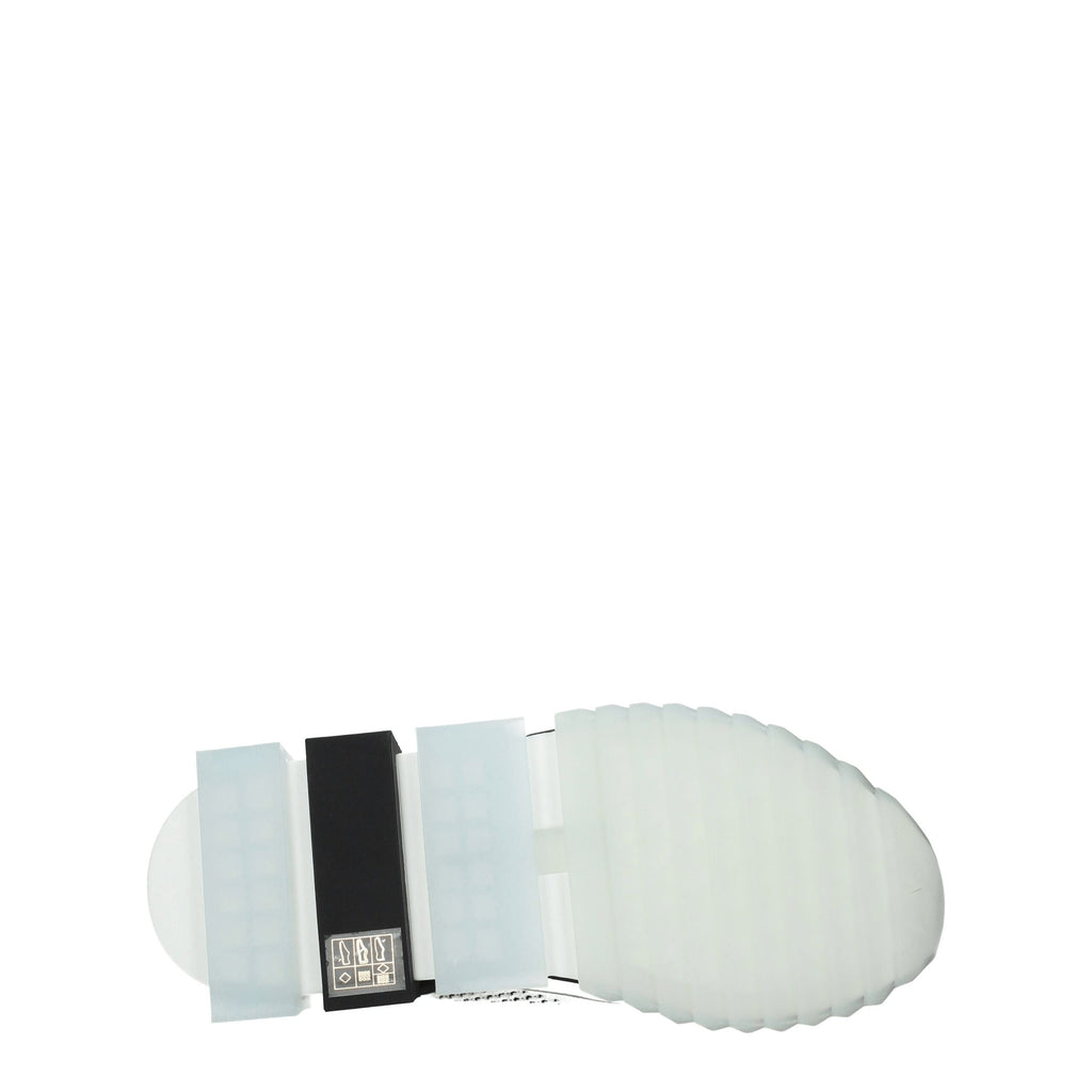 White Fabric Athletic Sneakers