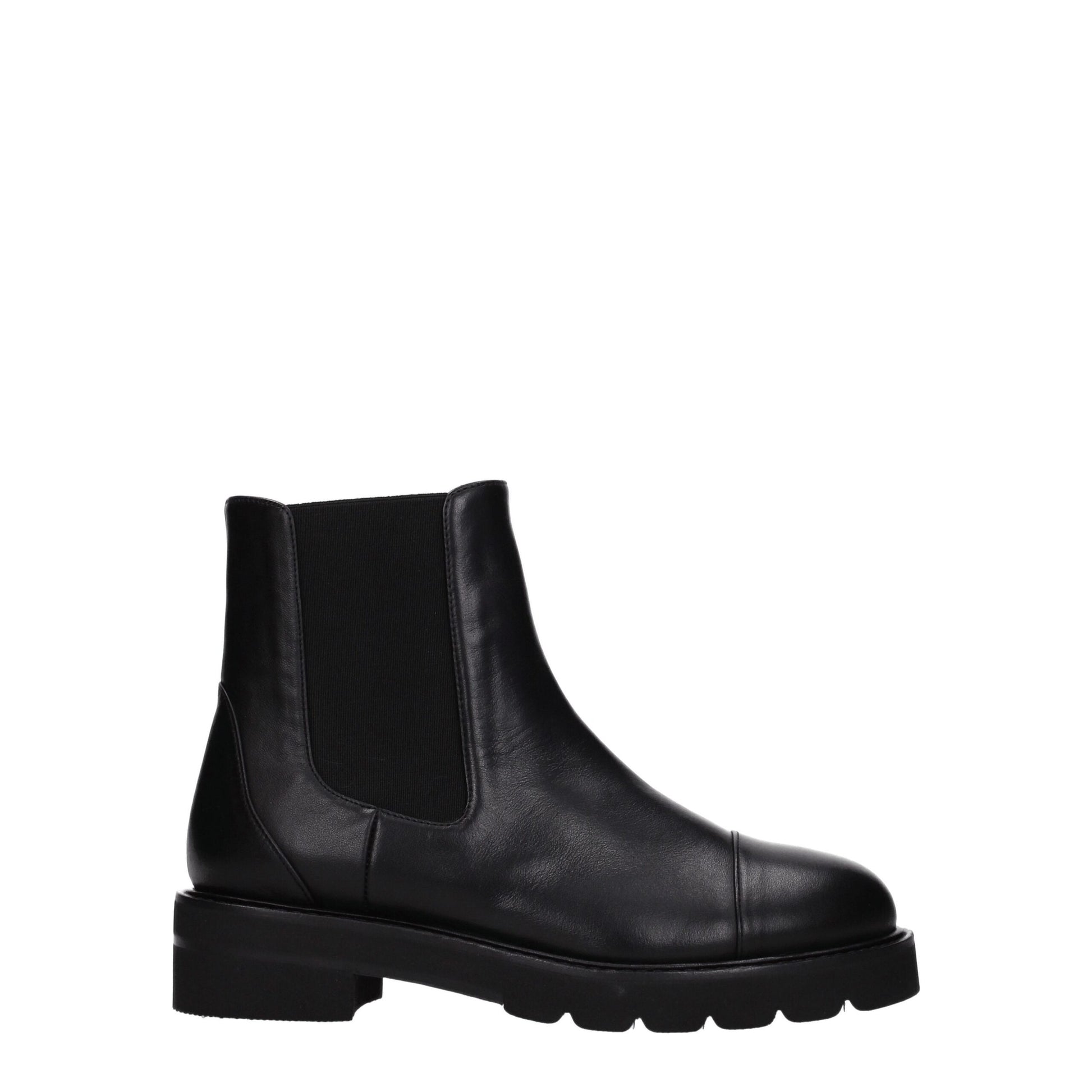 Black Leather Ankle Boots