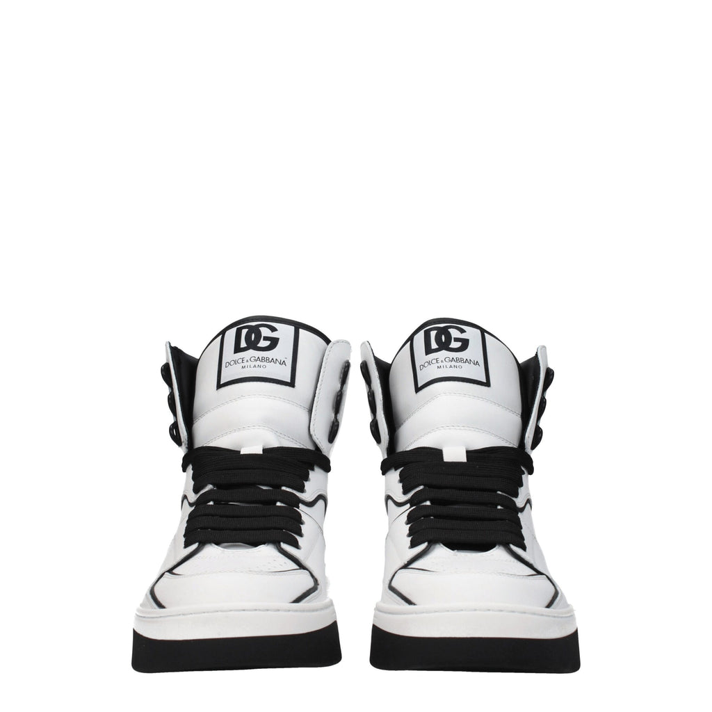 White Leather High Tops