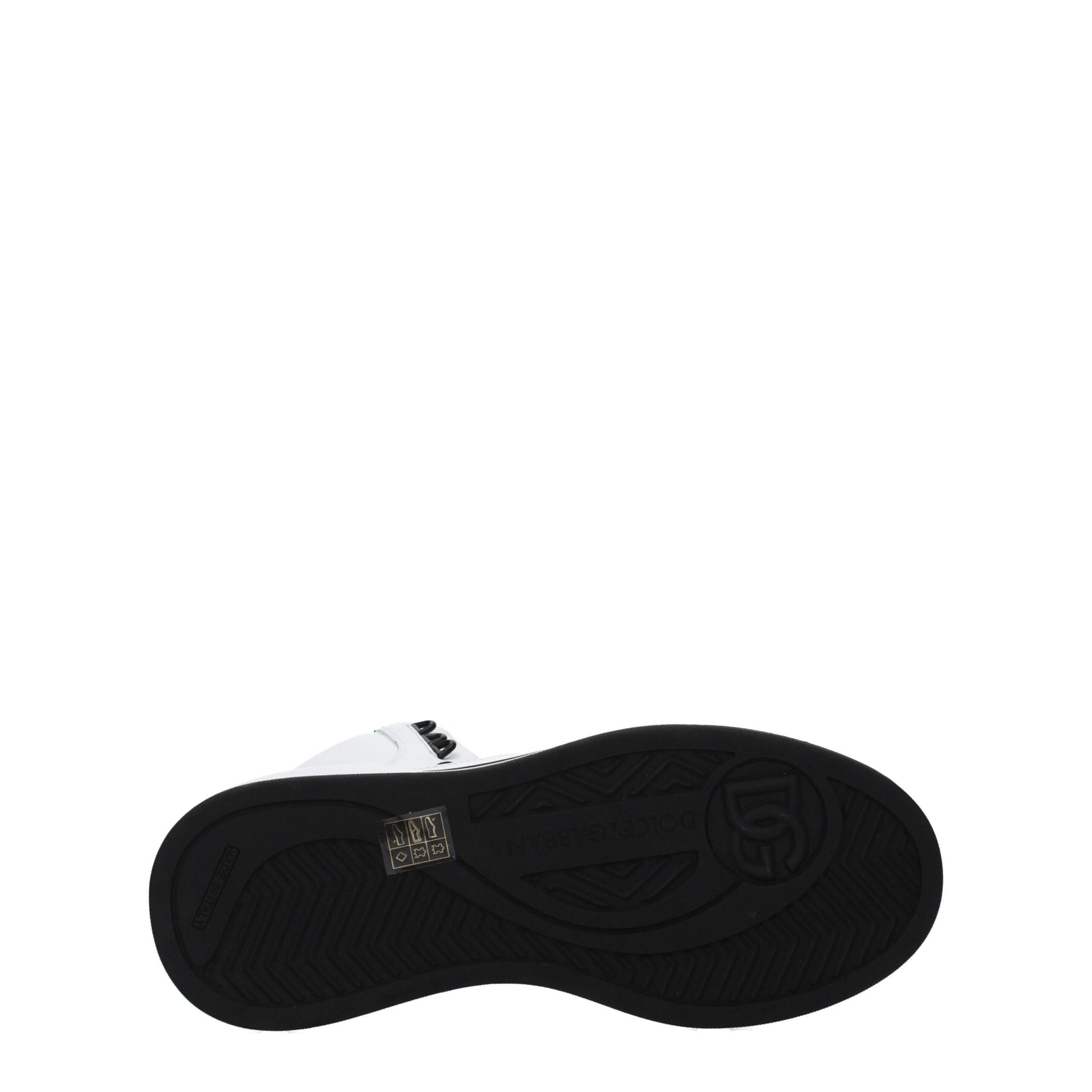 Dolce & Gabbana White Leather High Top Sneakers