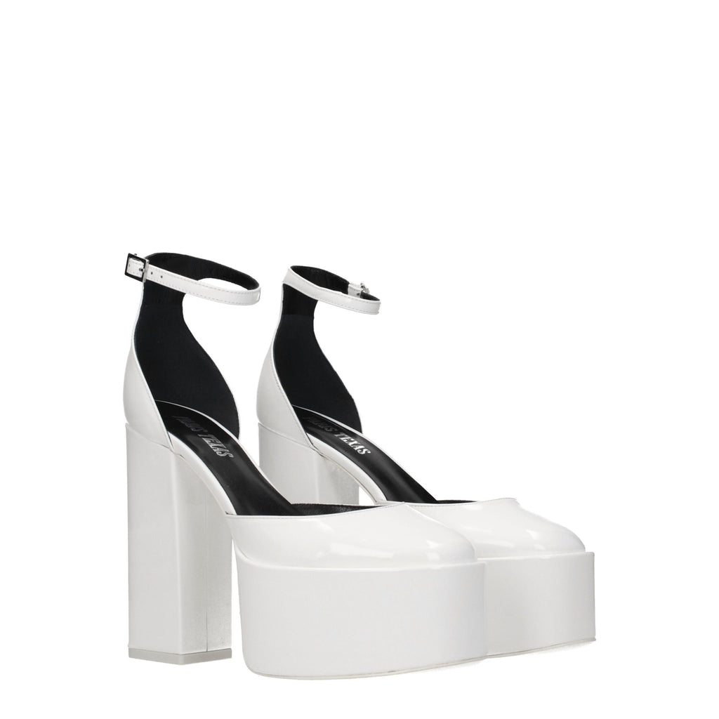 White Leather Platforms