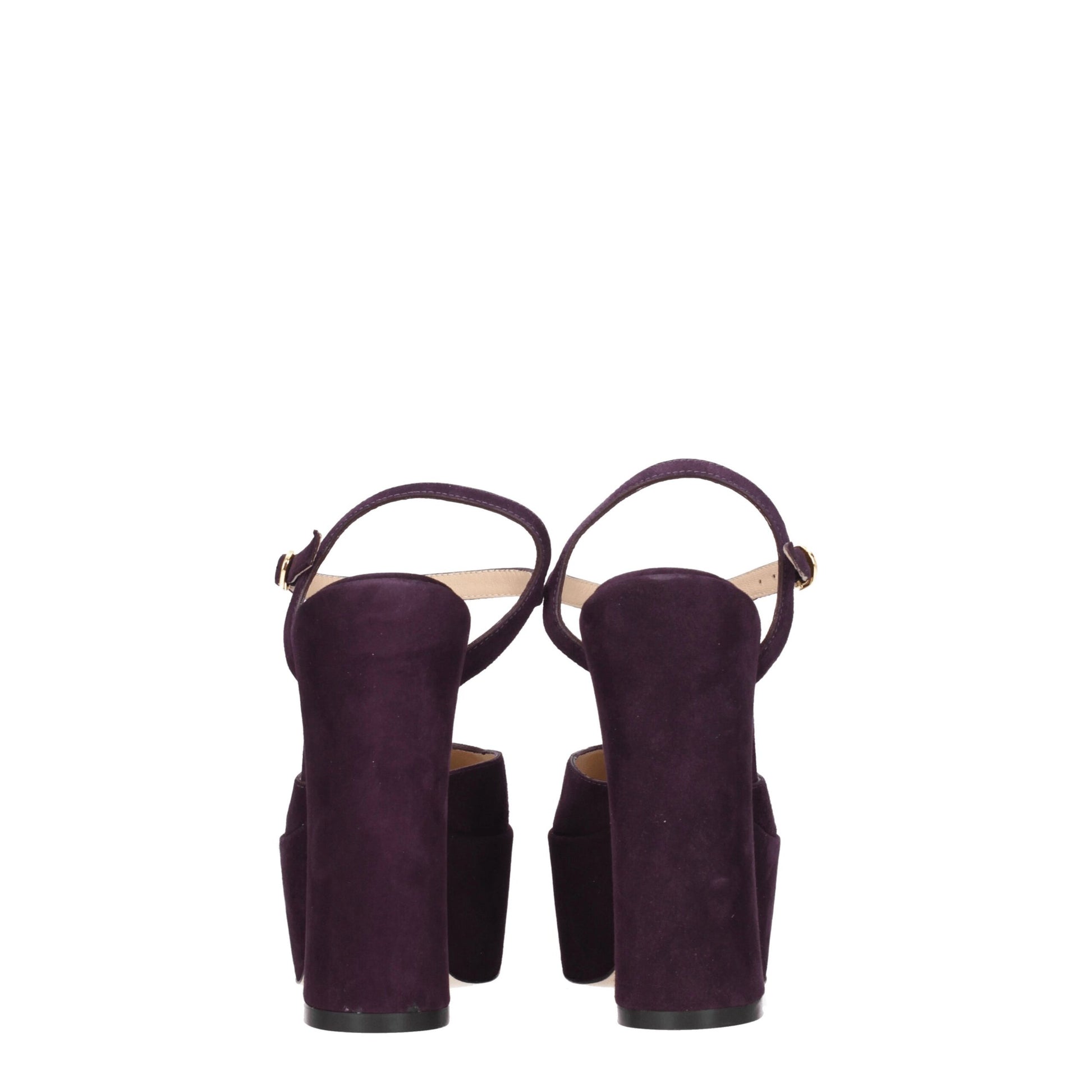 Purple Leather Platforms