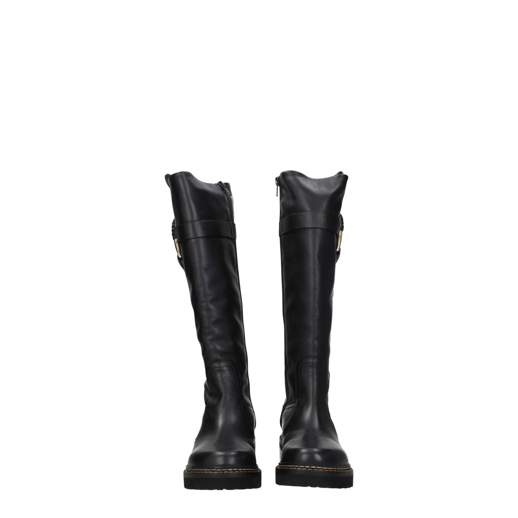 Black Leather Over The Knee