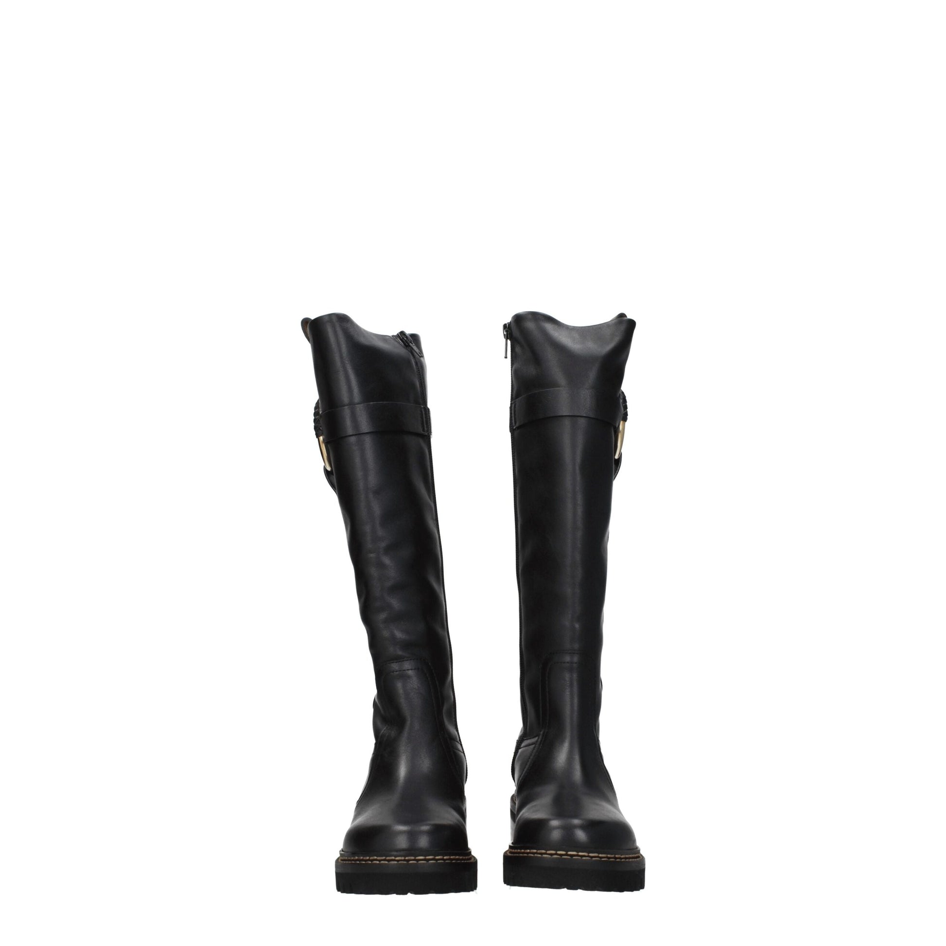 Black Leather Over The Knee