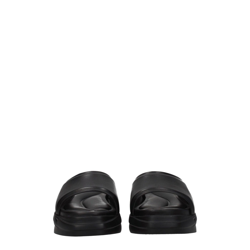 Alyx Black Leather Slippers