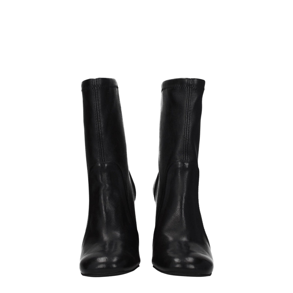 Black Leather Ankle Boots