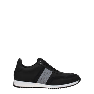 Black Leather Athletic Sneakers
