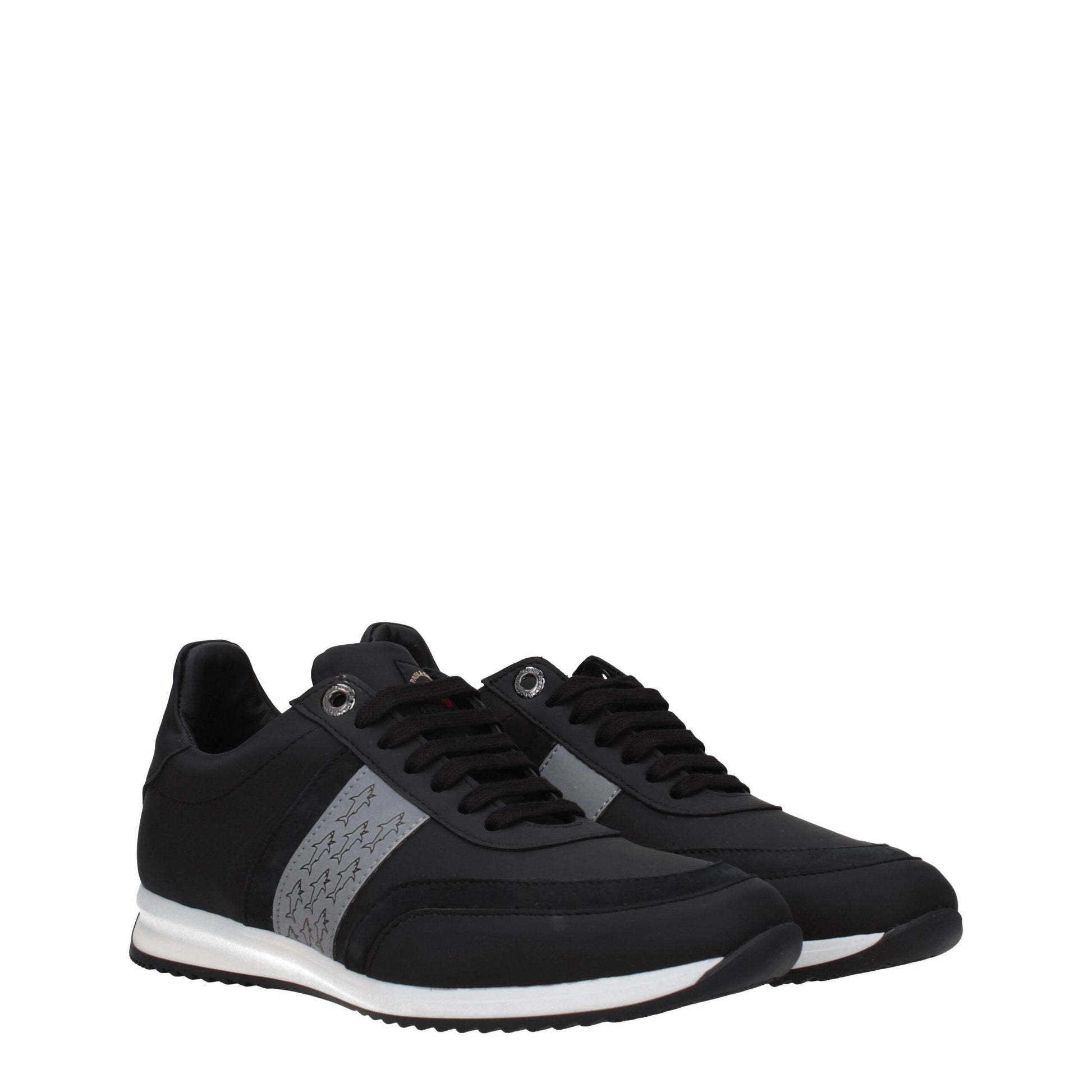 Black Leather Athletic Sneakers