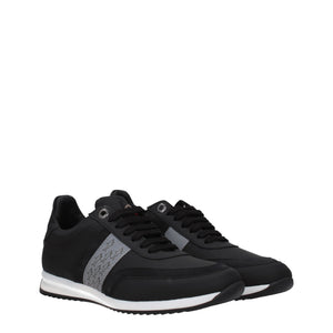 Black Leather Athletic Sneakers