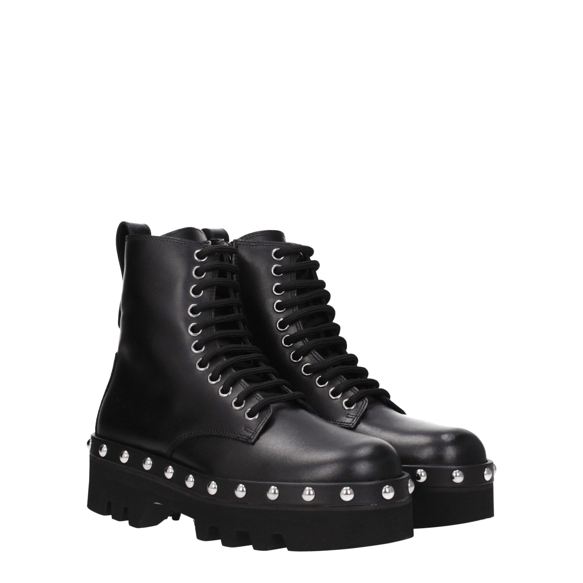 Black Leather Ankle Boots