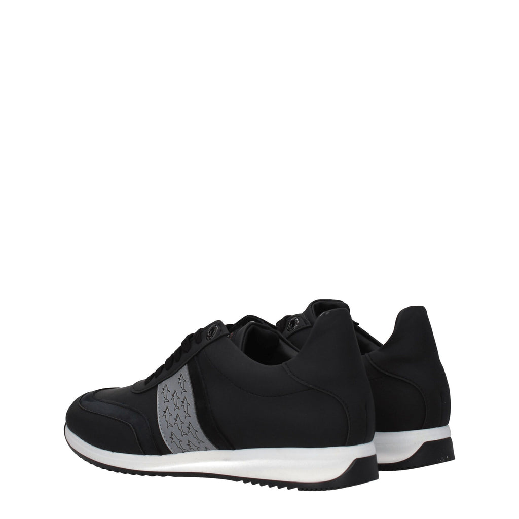 Black Leather Athletic Sneakers