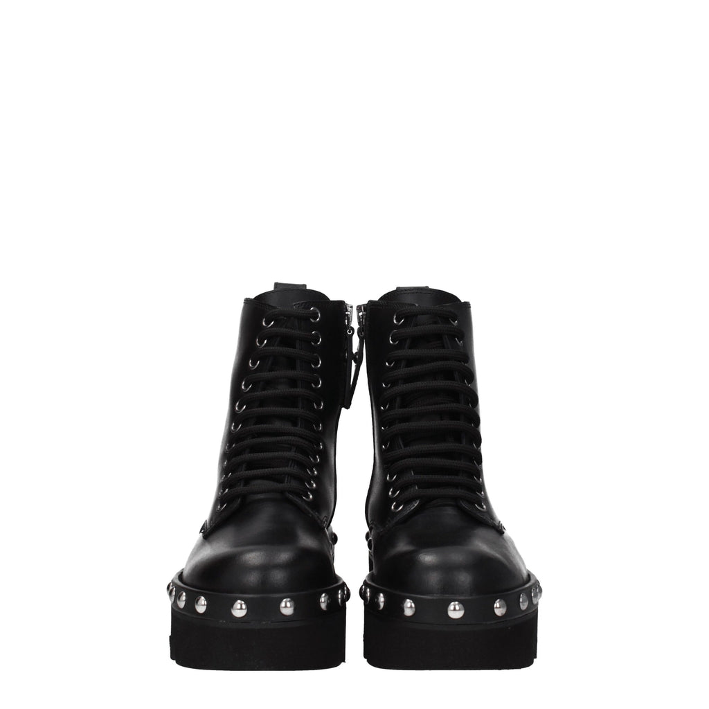 Black Leather Ankle Boots