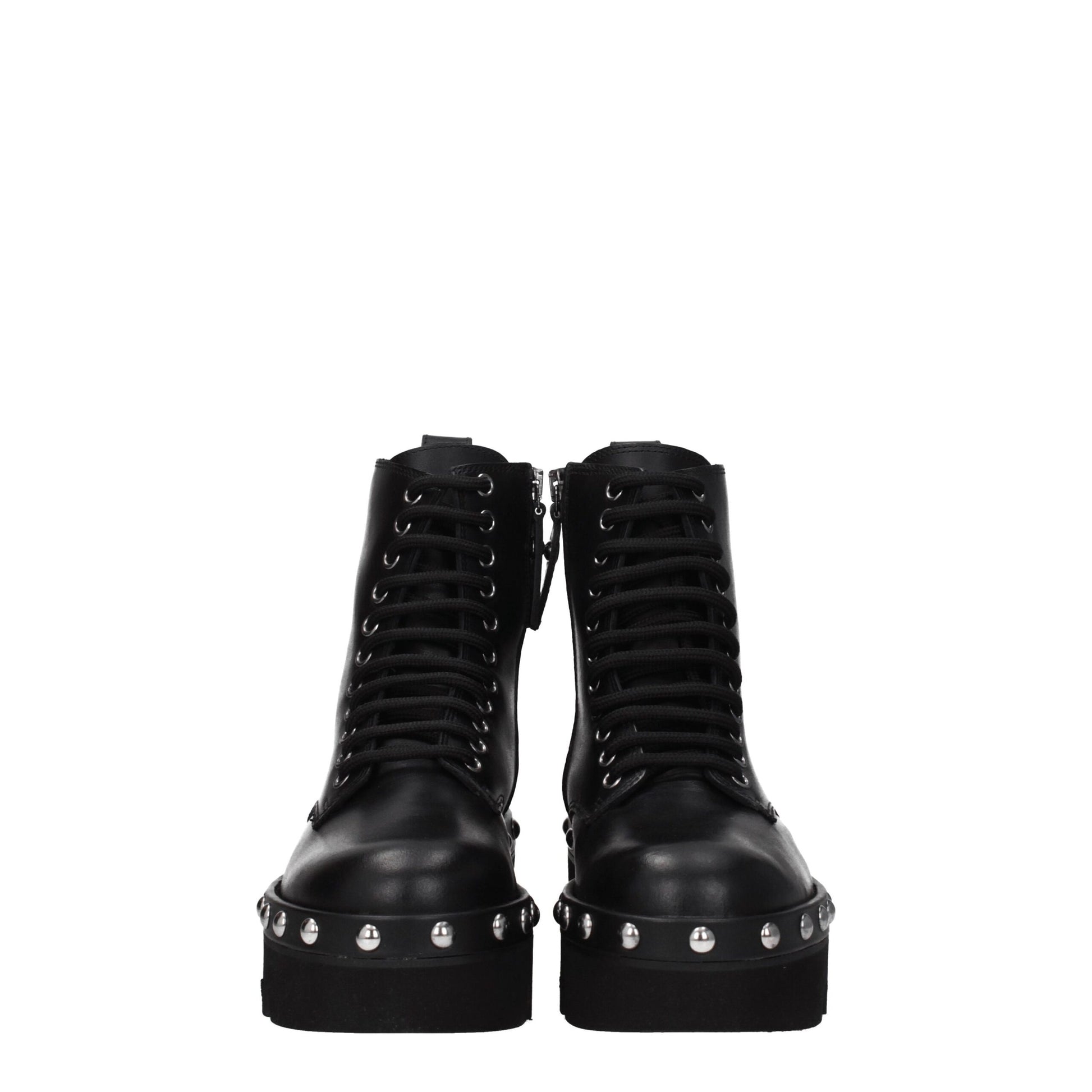 Black Leather Ankle Boots