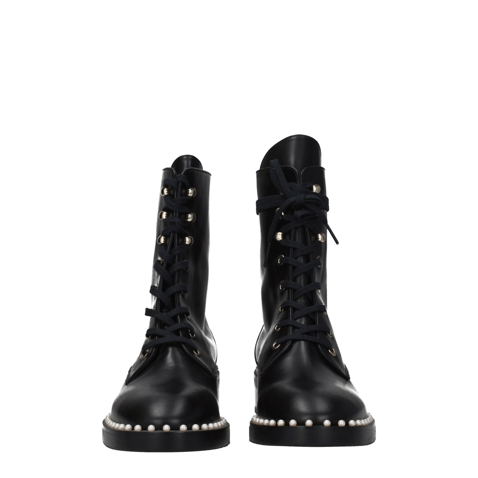 Black Leather Ankle Boots