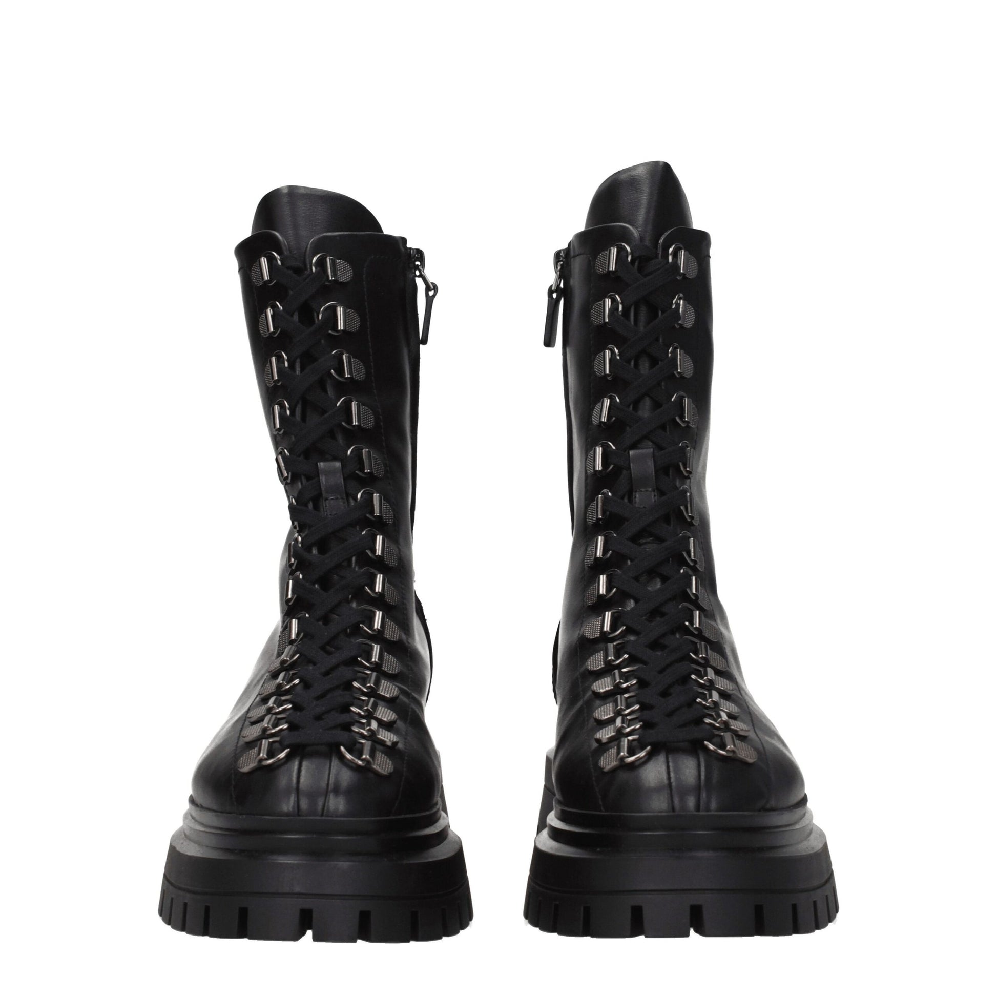 Black Leather Ankle Boots