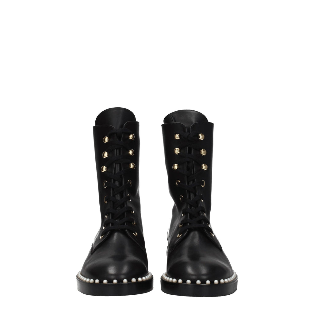 Black Leather Ankle Boots