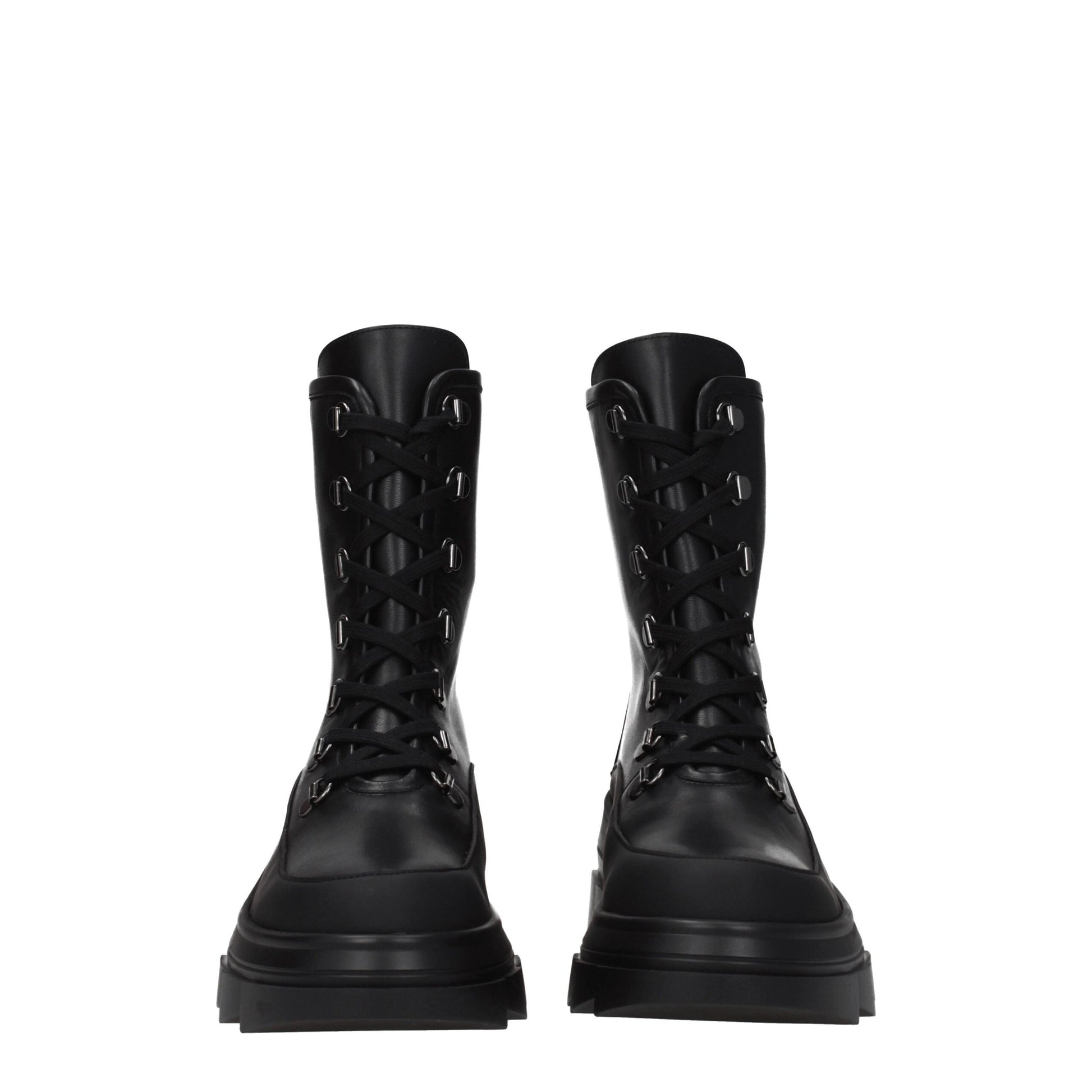 Black Leather Ankle Boots