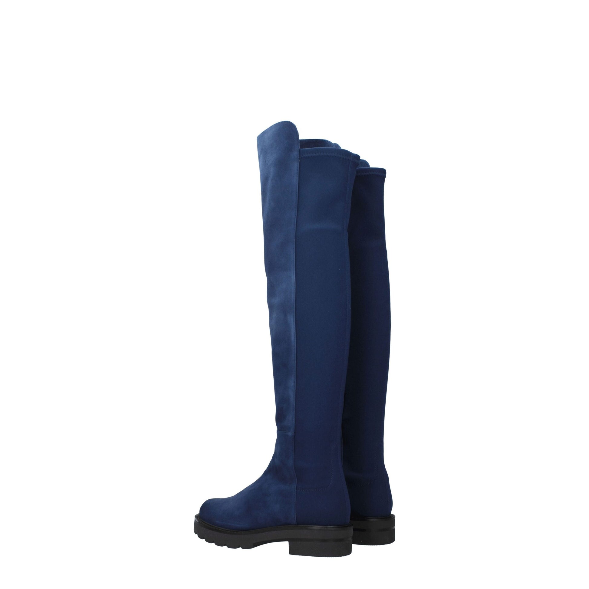 Blue Leather Over The Knee