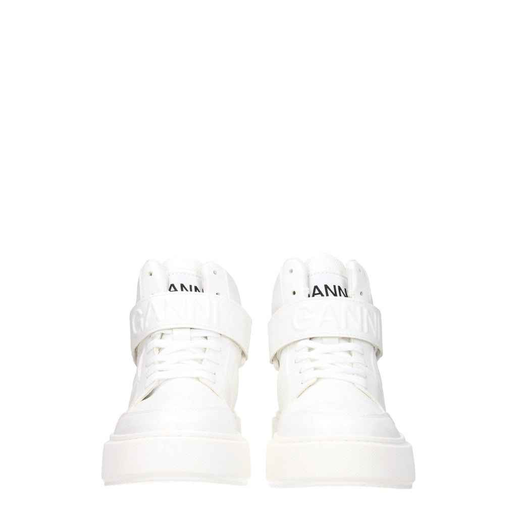 White Leather High Tops