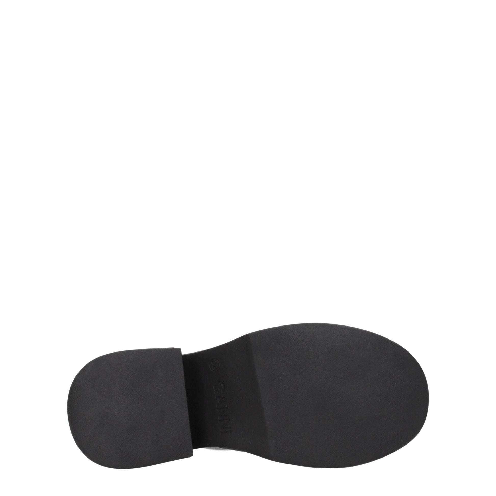 Black Leather Slippers Sandals
