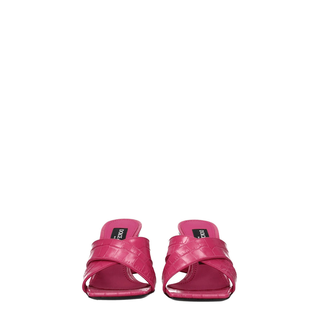 Pink Leather Platforms