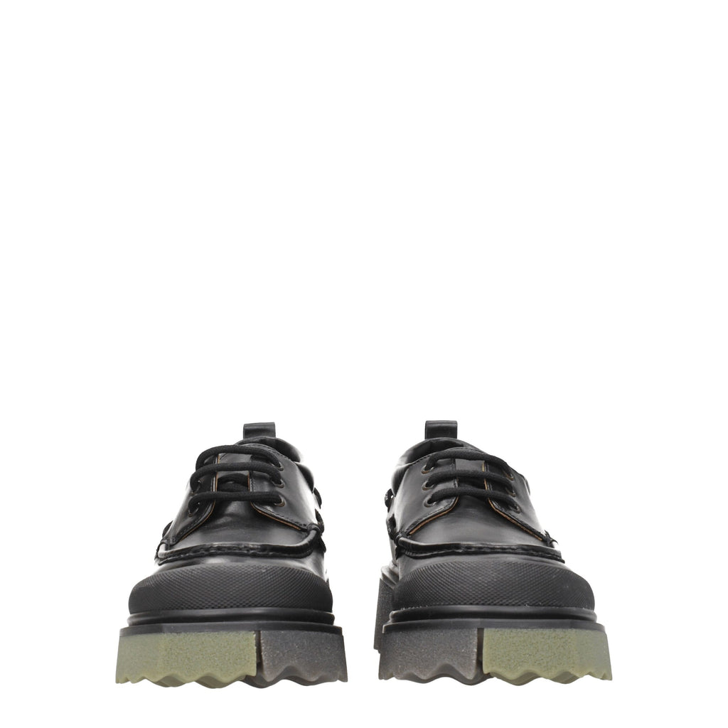Black Leather Slip-On Loafers