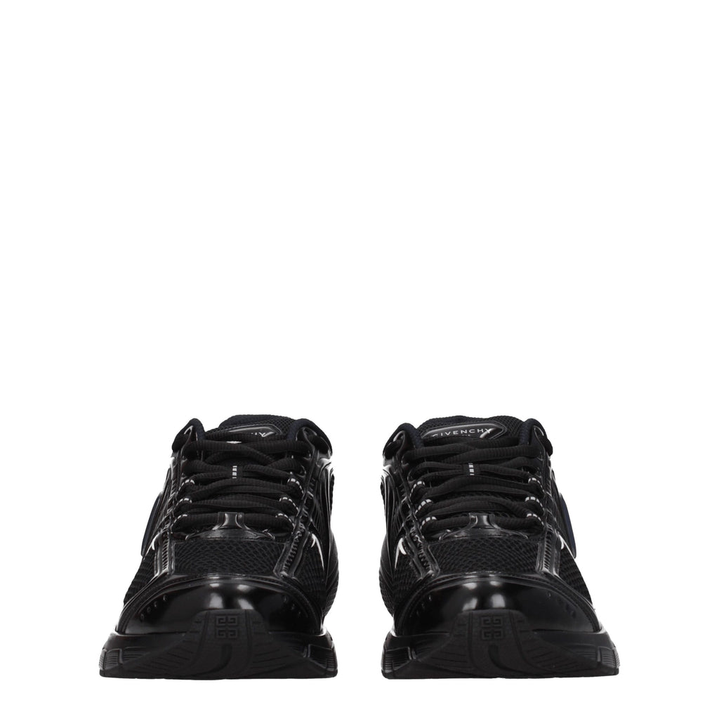 Black Fabric Athletic Sneakers