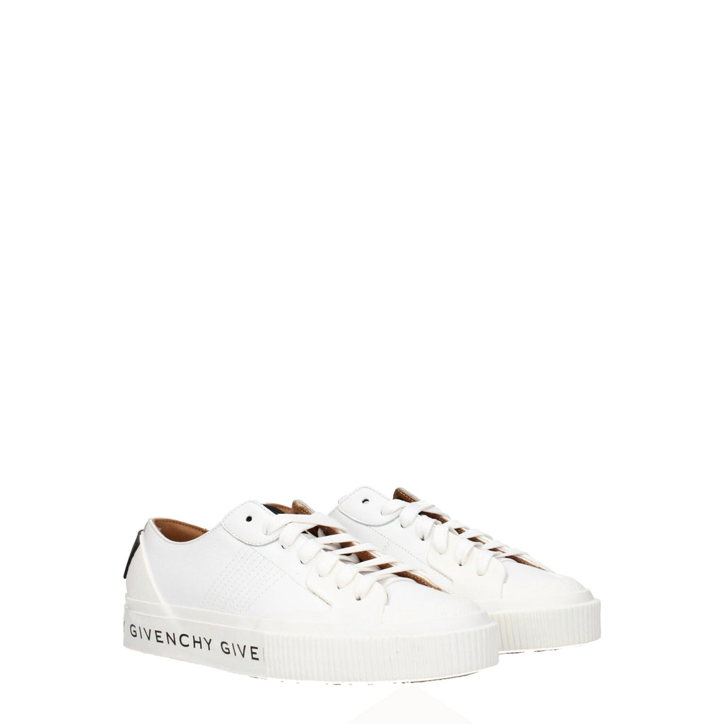 White Leather Low Tops