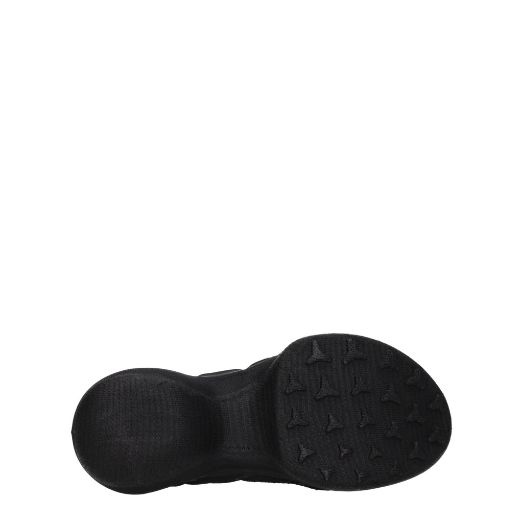 Black Fabric Slip-On Loafers