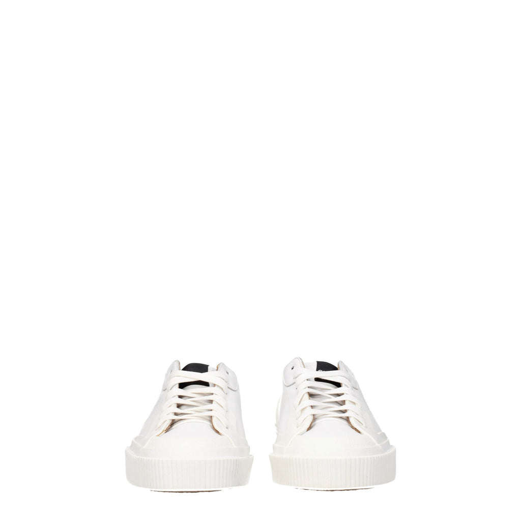 White Leather Low Tops