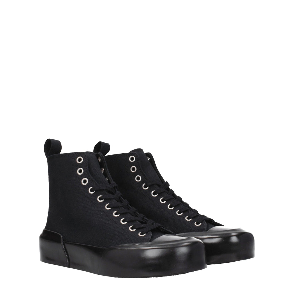 Black Fabric High Tops