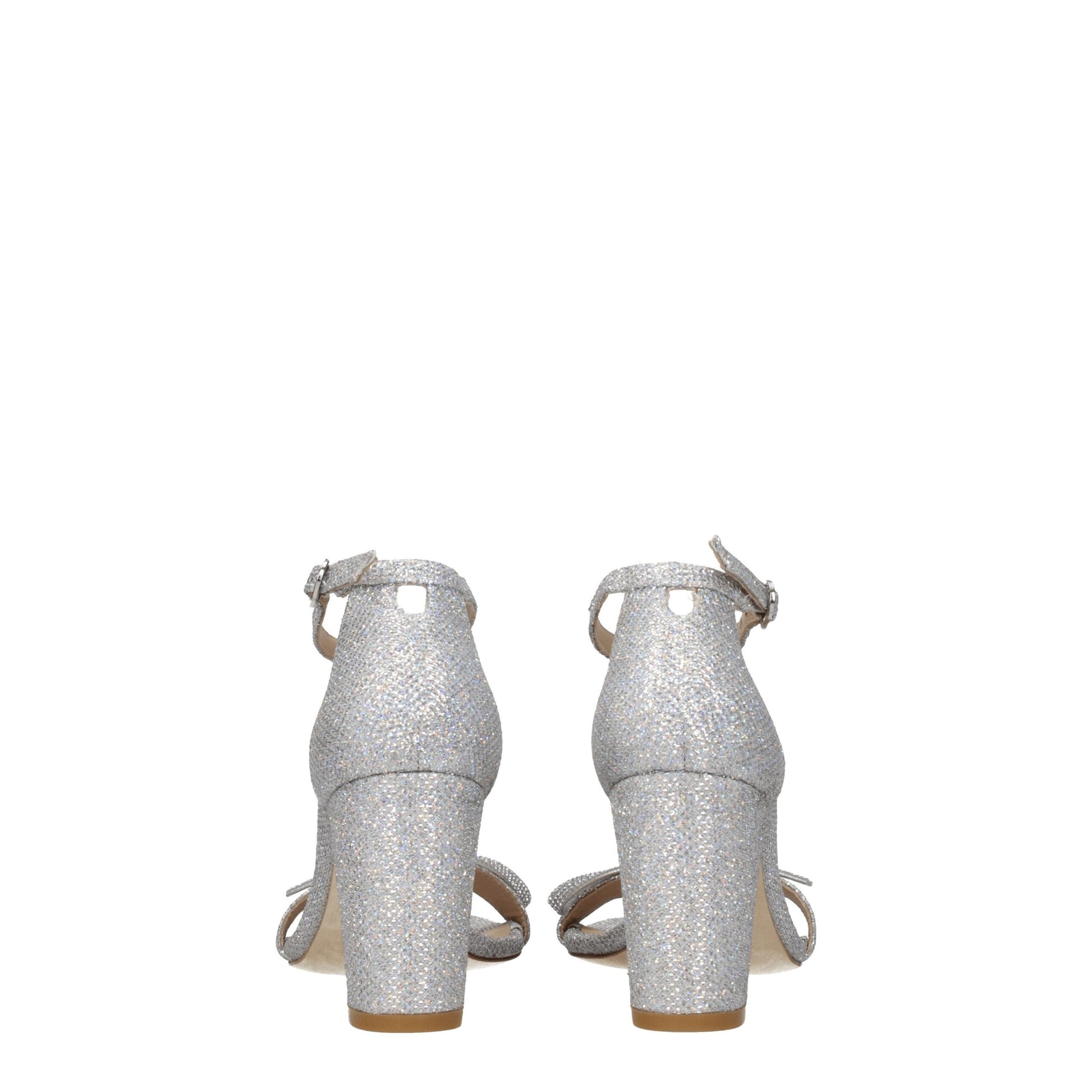 Stuart Weitzman Gray Fabric Platform Sandals