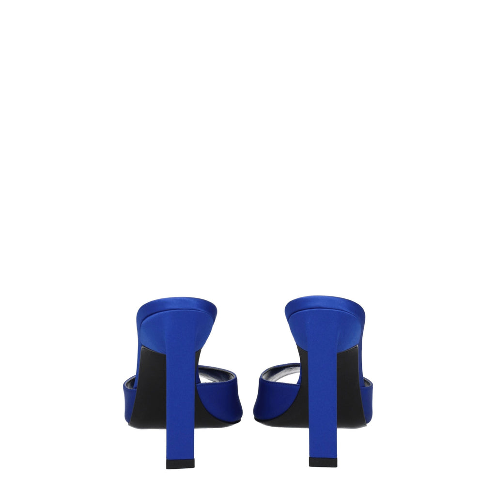 The Attico Blue Satin Stiletto Heel Sandals
