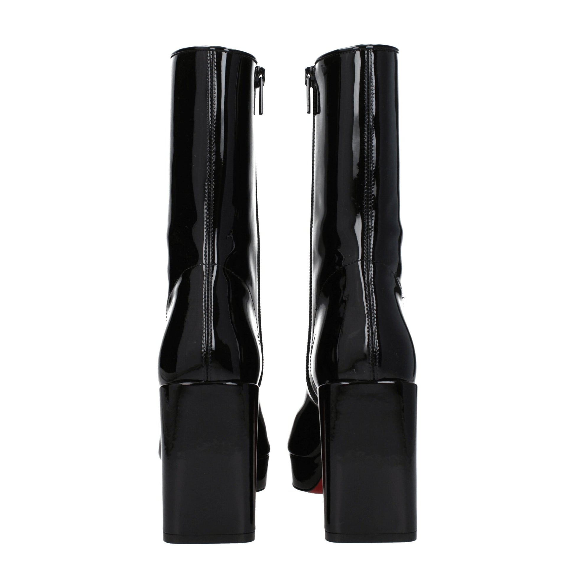 Black Leather Ankle Boots