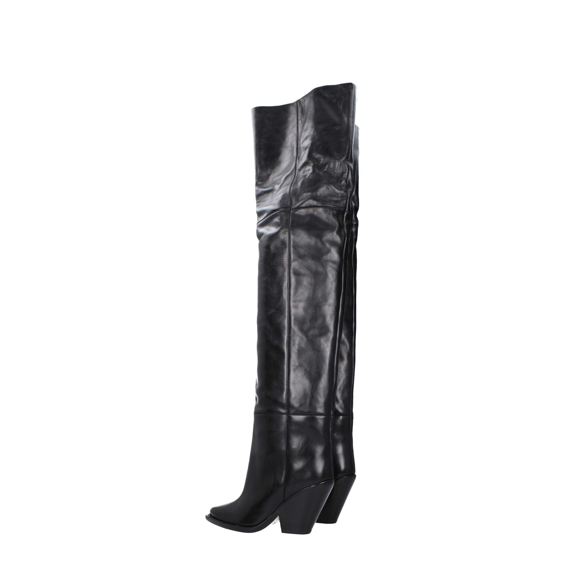 Black Leather Over The Knee
