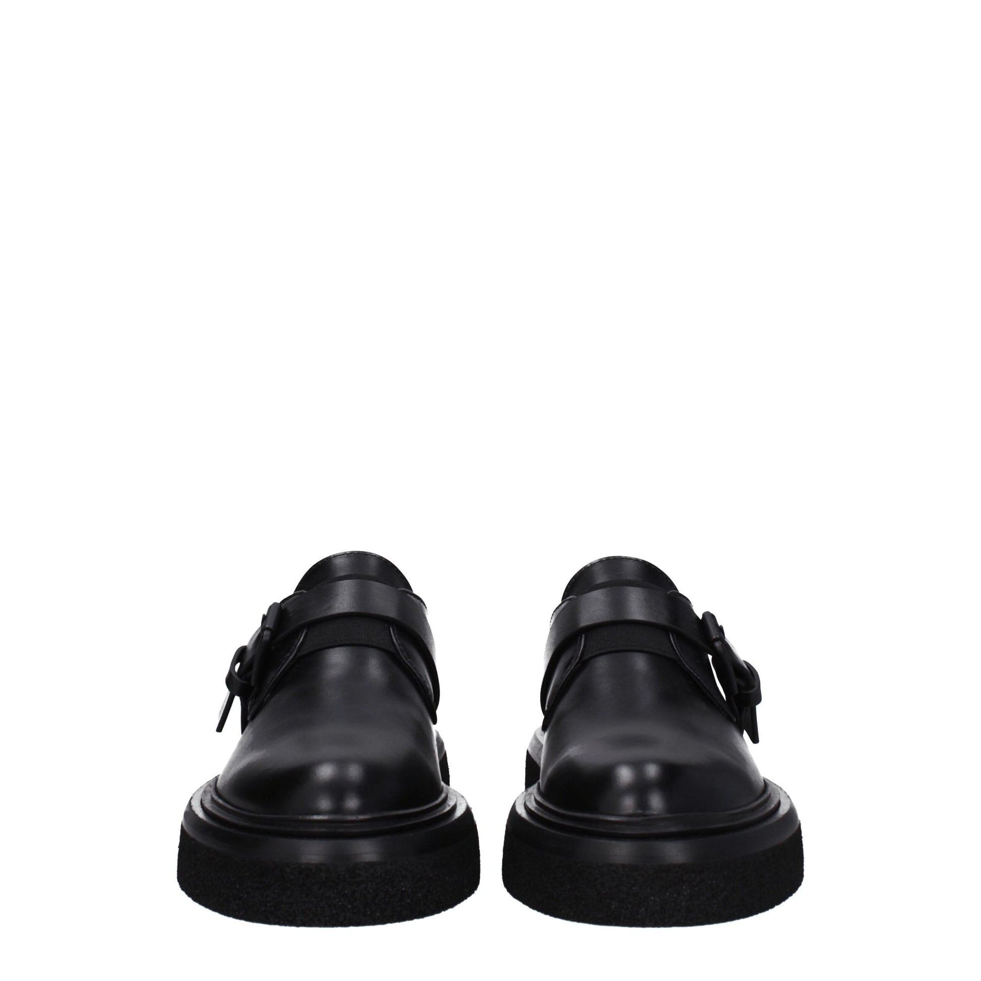 Black Leather Oxfords And Derbies