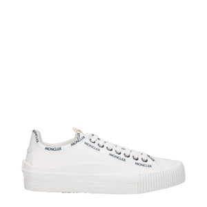White Fabric Low Tops