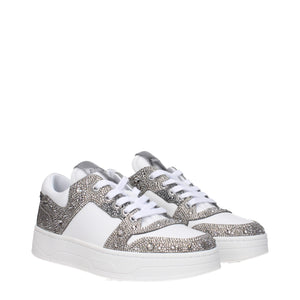 White Leather Chunky Sneakers