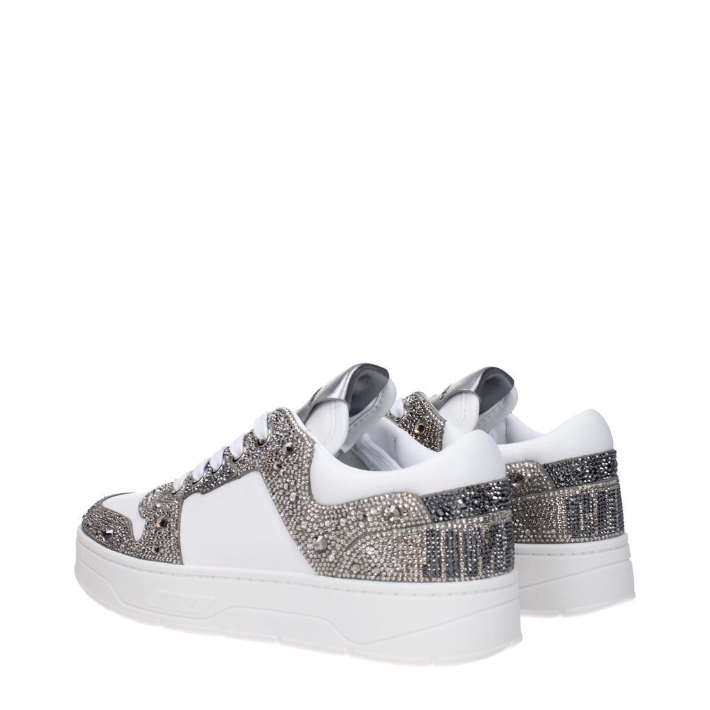 White Leather Chunky Sneakers
