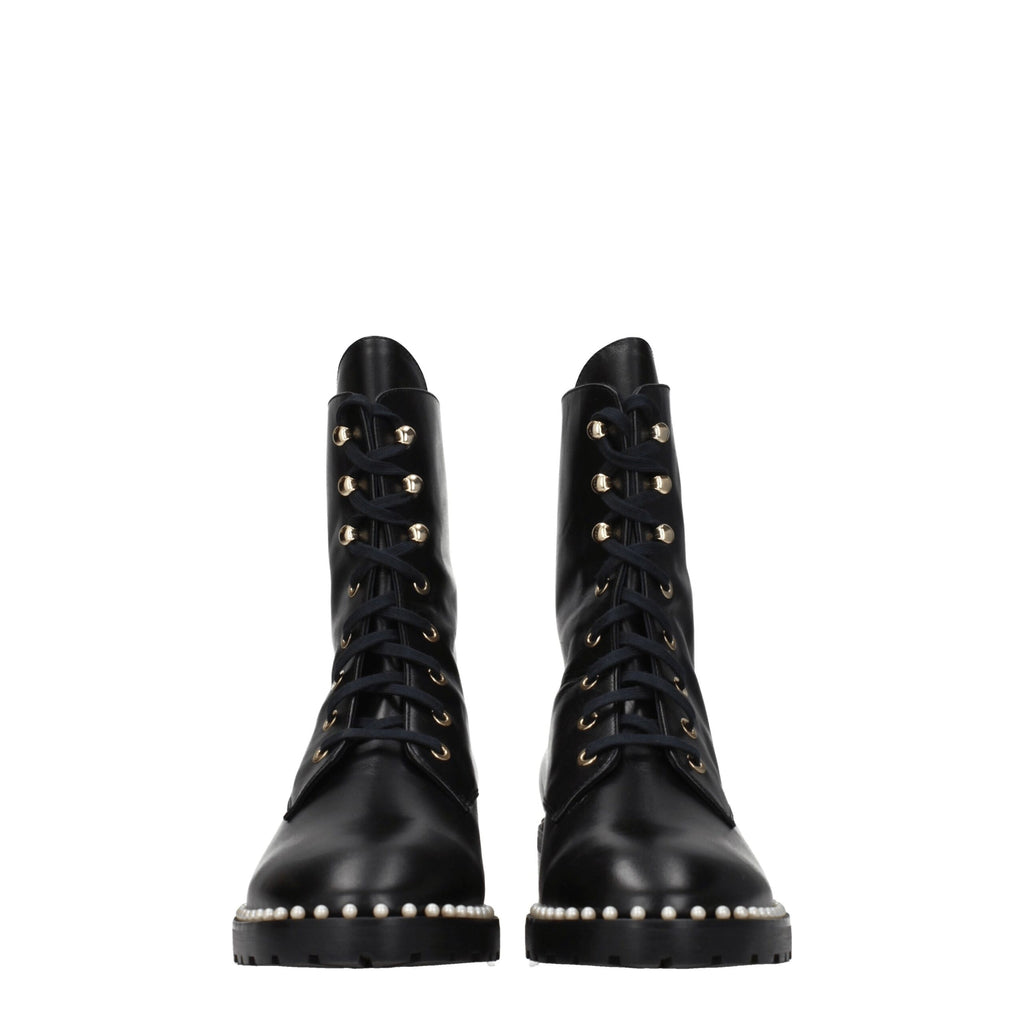 Black Leather Ankle Boots