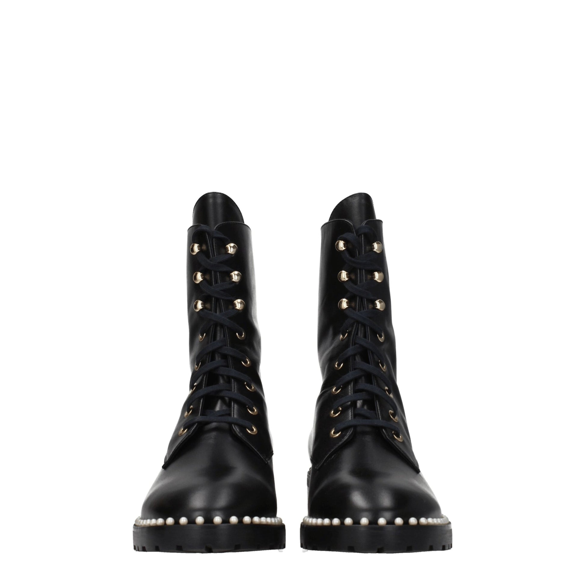 Black Leather Ankle Boots