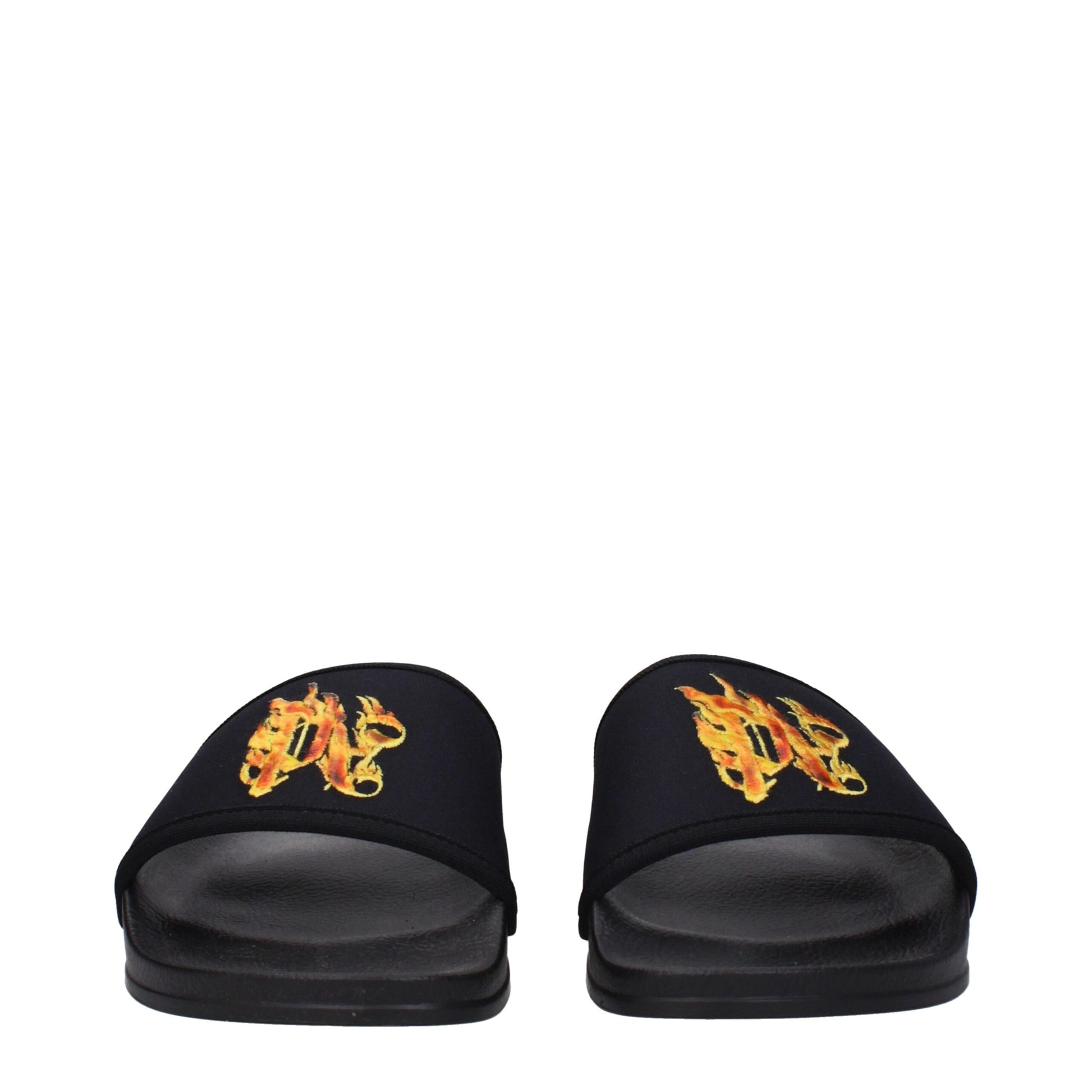 Palm Angels Black Fabric Slippers
